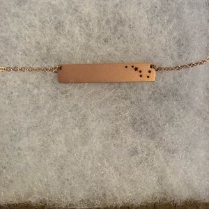 Rose Gold Big Dipper Bar Necklace